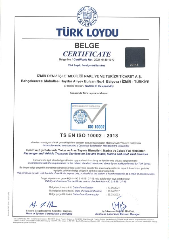 TS EN ISO 10002: 2018